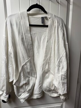 Sweaty Betty Ivory Open-Front Cardigan